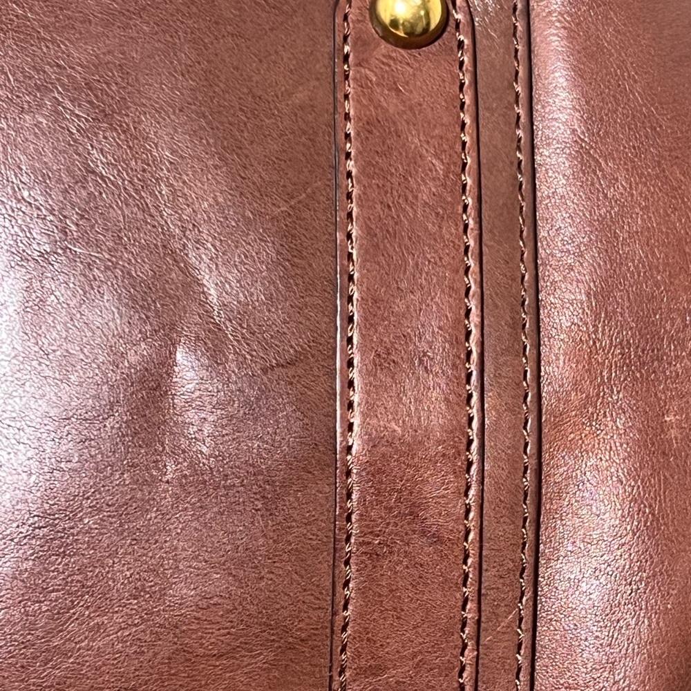 EUC Large dark brown leather Banana Republic satchel - Picture 11 of 11